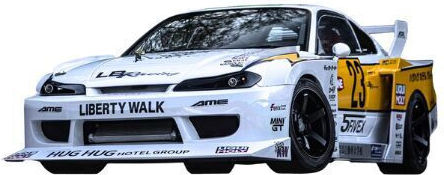 Nissan S15 Silva Lb Super Silhouette Alb 2021 Model Mașină 1:18 Gt Spirit Gt560