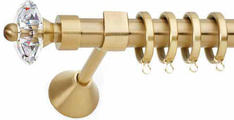 Anartisi Metallische Vorhangstange Philosophy Einzeln 25mm Durchmesser 240cm Gold Matt