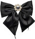 Ecarla Haarspangen Mit Schleife Rhinestones Schwarz Xl Sp441cz