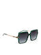 Bulget Women’s Sunglasses with Green Horn-Rimmed Frame and Green Lens BG9214 T01