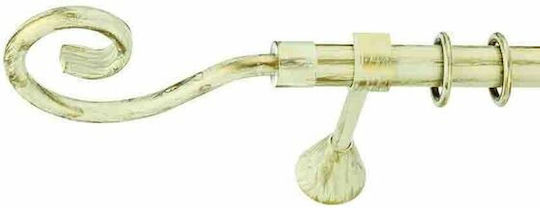 Enis by Domus Metallic Curtain Pole Glicza Single Diameter 25mm Length 160cm Glicza
