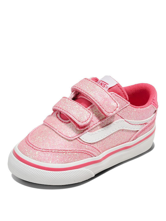 Vans Brooklyn Ls V Παιδικά Sneakers με Σκρατς Ροζ