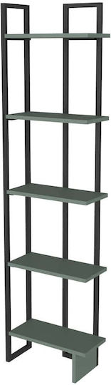 Βιβλιοθήκη Alice Black-green 36.4x19.6x180εκ.