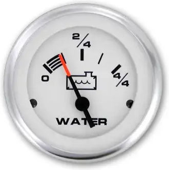 Veethree Όργανο Στάθμης Νερού 240-33ohm Premier Pro Ανοξείδωτο Λευκό