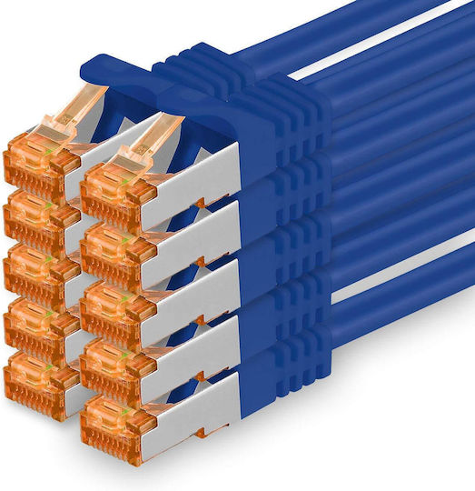 1aTTack S/FTP Cat.7 Cablu De Rețea Ethernet 0.25m Albastru 10 Bucăți