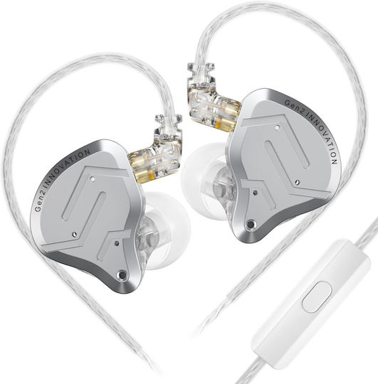 KZ In-Ear Headphones In Ear Zsn Pro 2 Mic Silver
