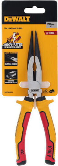 DEWALT Straight Electrician Long Nose Plier Length 200mm