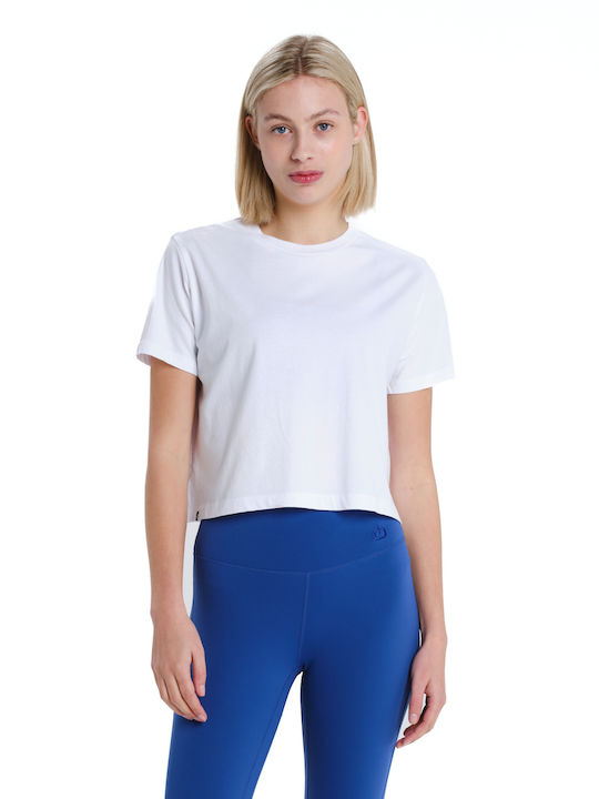 Emerson Γυναικείο Αθλητικό Crop T-shirt Λευκό