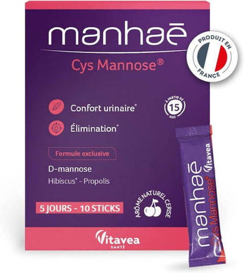 Manhae Cys Mannose Ειδικό Συμπλήρωμα Διατροφής 10 φακελίσκοι