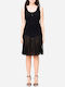 Summer Midi Evening Dress Black