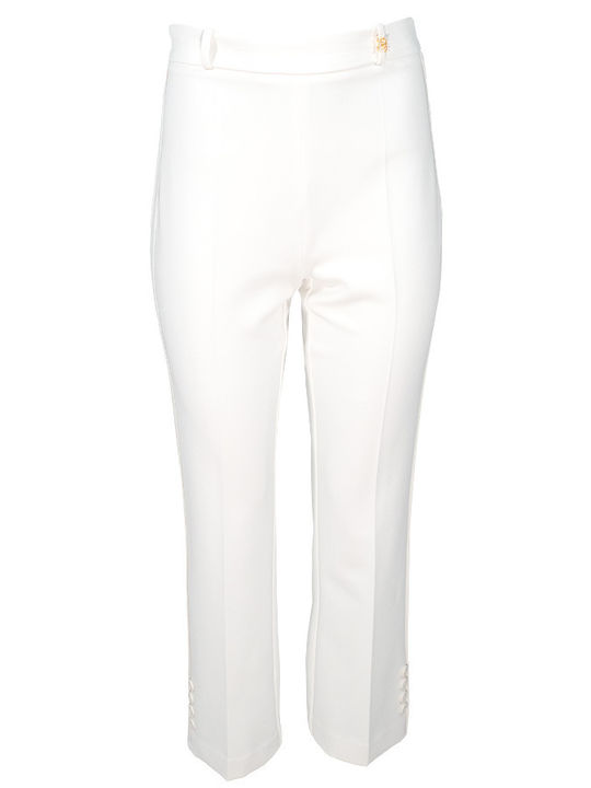 Elisabetta Franchi Pantaloni Dama Capri Crep Hi...