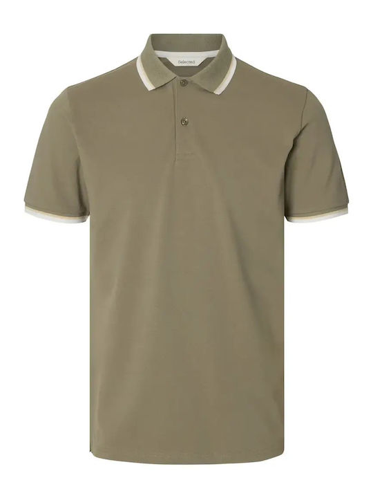 Selected Polo Athletic Short Sleeve Blouse Olive
