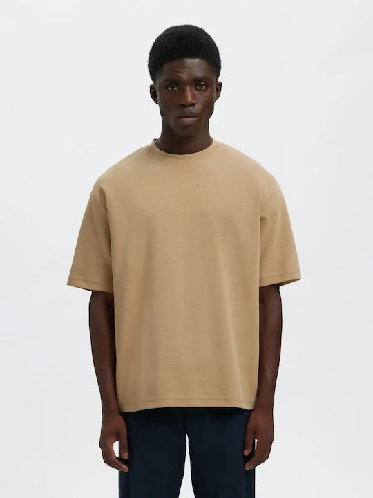 Selected T-Shirt Savannah Beige
