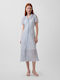 Κοντομάνικο Γυναικείο Πουκάμισο Blue Gingham Καρό