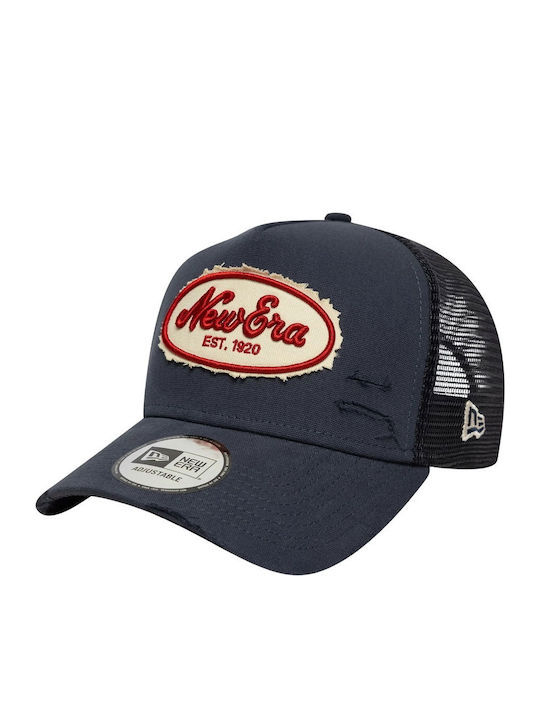 New Era Canvas Distressed 9forty A-frame Adj Trucker Cap Navy New Era Canvas Distressed 9forty A-frame Adj Trucker Cap Navy