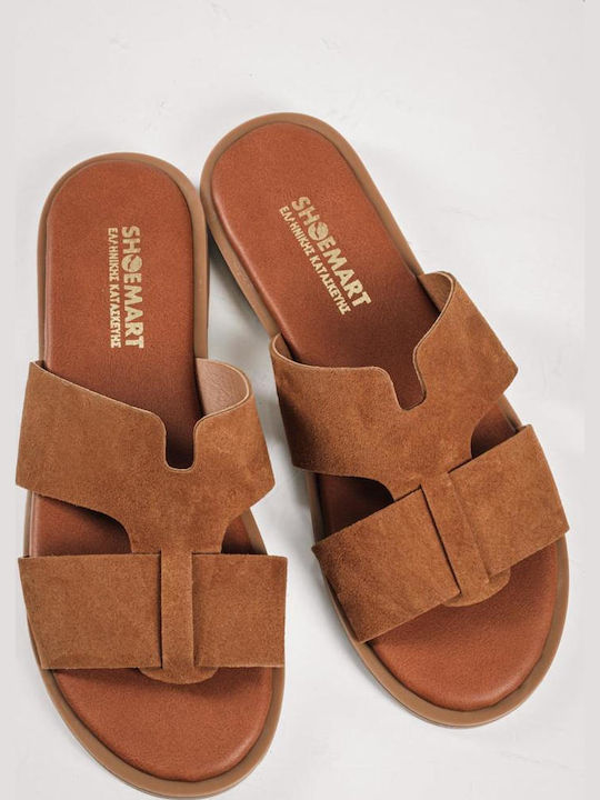 The Shoemart Δερμάτινα Γυναικεία Σανδάλια Ταμπά