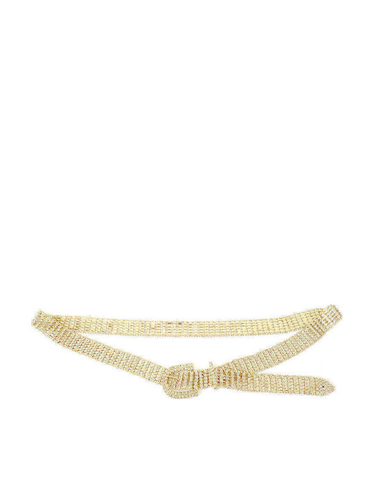 Breiter Damen Gürtel Kette Goldene