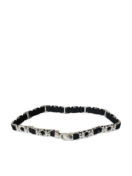 Breite Elastische Damen Gürtel Schwarz