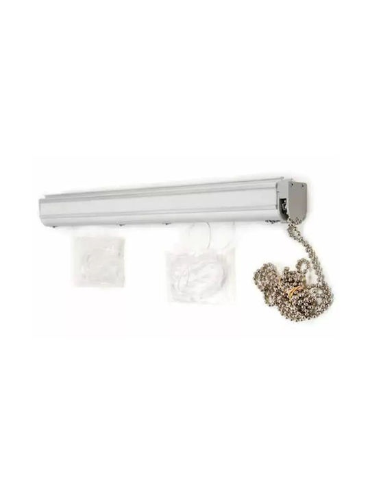 Anartisi Heavy Duty One-Way Curtain Track with Roman Mechanism Metallic in Silver Colour 180cm