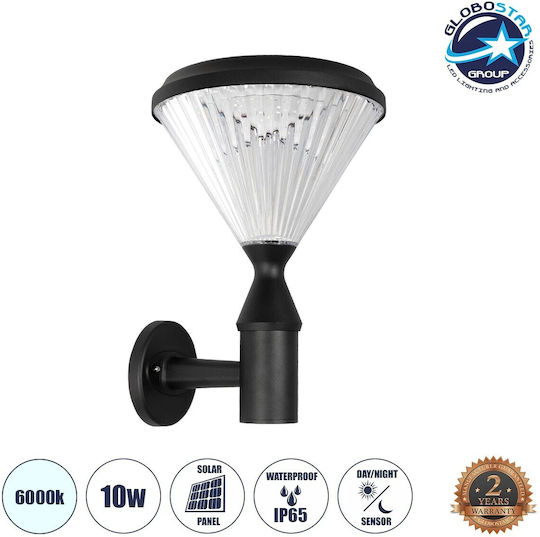 GloboStar Solar Floor Light Column 10W 1000lm Cold White 6000K with Photocell IP65 26x26x37cm