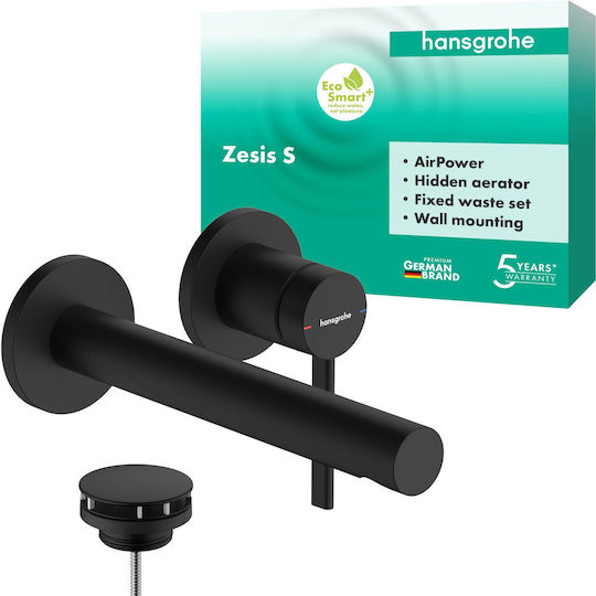 Hansgrohe Built-In Mixer And Mouthpiece Set For Bathroom Sink Black
