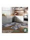 Chios Hellas Non-Slip Set Bath Mats Velvet 011001 Mats Crystal Velvet Geometric Floral 40x60cm 3 Pieces