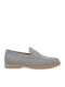 Δερμάτινα Ανδρικά Loafers σε Γκρι Χρώμα