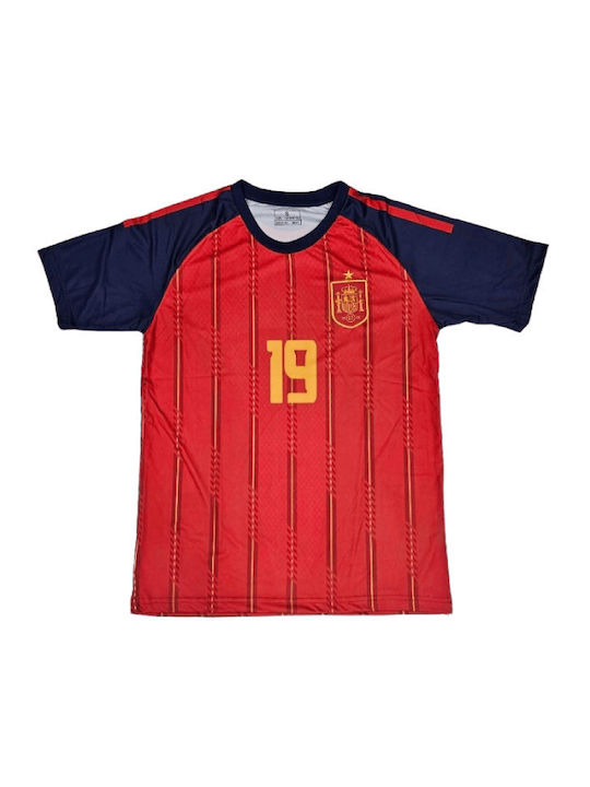 Echipament Fotbal Yamal "19" Naționala Spaniei Mundial 2026 Roșu Balón De Oro Unisex Red Ab110
