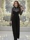 Maxi Dress for Wedding Christening with Tulle Black