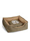 Glee Live Love Woof Elevated Dog Bed Brown 47x37cm