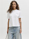 Women's T-shirt Gray-White-Blue