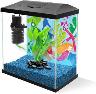 Aquael Set Leddy Aquarium Fish Tank Capacity 320lt Includes Lighting Filter 12.6x15x30cm Black