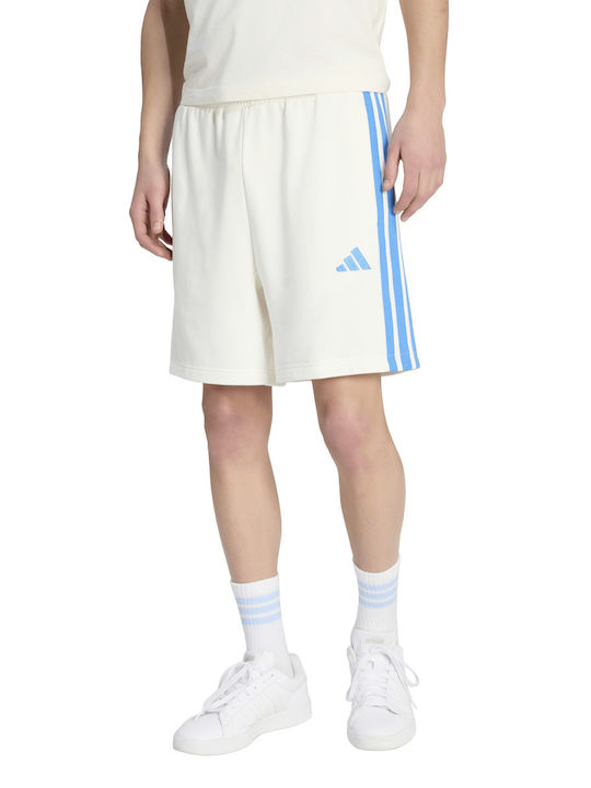 Essential 3-Stripes French Terry Мъжка Бермуда Бяла