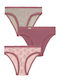 Cotton Women's Brazil 3Pack Lilac Pink Grey