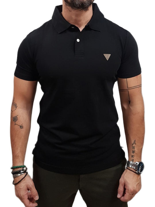Nolan Polo Herrenbluse Kurzarm Schwarz