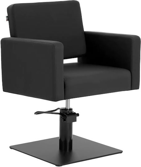 Gabbiano Hair Salon Chair Black with Adjustable Height and Hydraulic Lifting