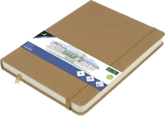 Sketchbook A5 Taupe 140gr 160 Pages Elastic Hard Cover Kangaro