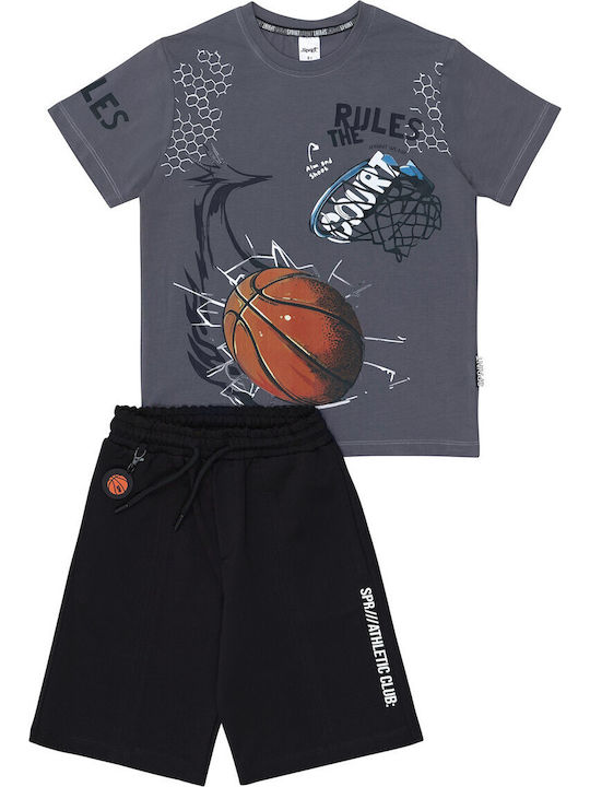 Sprint Kids Set with Shorts Dark Gray 2pcs