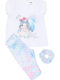 Kids Set with Leggings Summer 3pcs White
