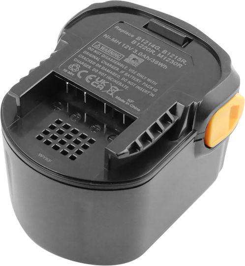 Avizar Replacement Battery Aeg Tool Bs 12g Bs 12x Ni-mh 12v 3000mah 36wh Black