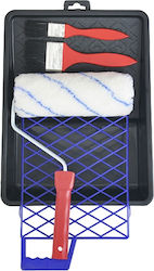 Painting Set Tray Grid 18cm Roller 2 Brushes