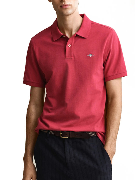 Gant Pique Polo T-Shirt Gedämpftes Rotes