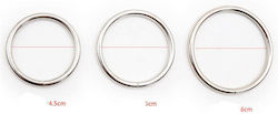 Silber Metallischer Penisring X-Large Ø 6 cm