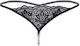 Waghalsige Perlen G-String Schwarz