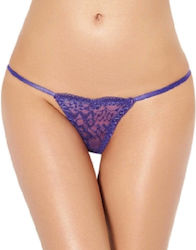 Chiloței Sexy String Mărime Mare Dantelă Violet