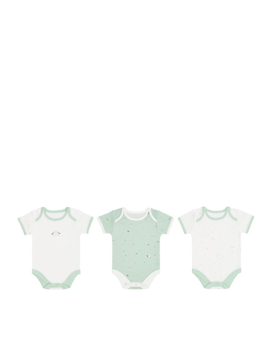 Kikka Boo Sleepy Sheep Set of Baby Bodysuits Green 3 Pieces