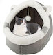 Brivoo Cat House-style Bed Gray 45*43*38 Cm Cat Ear Design Comfortable Modern