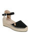 Platforme De Vară Pentru Femei Tip Espadrile Negre
