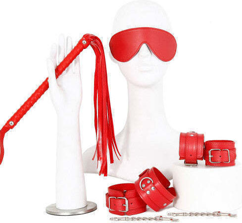Naughty Toys BDSM Kit in Red Colour 4 Pieces