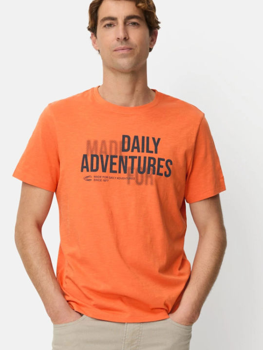 Herrenblusen Kurzarm T-Shirt Orange